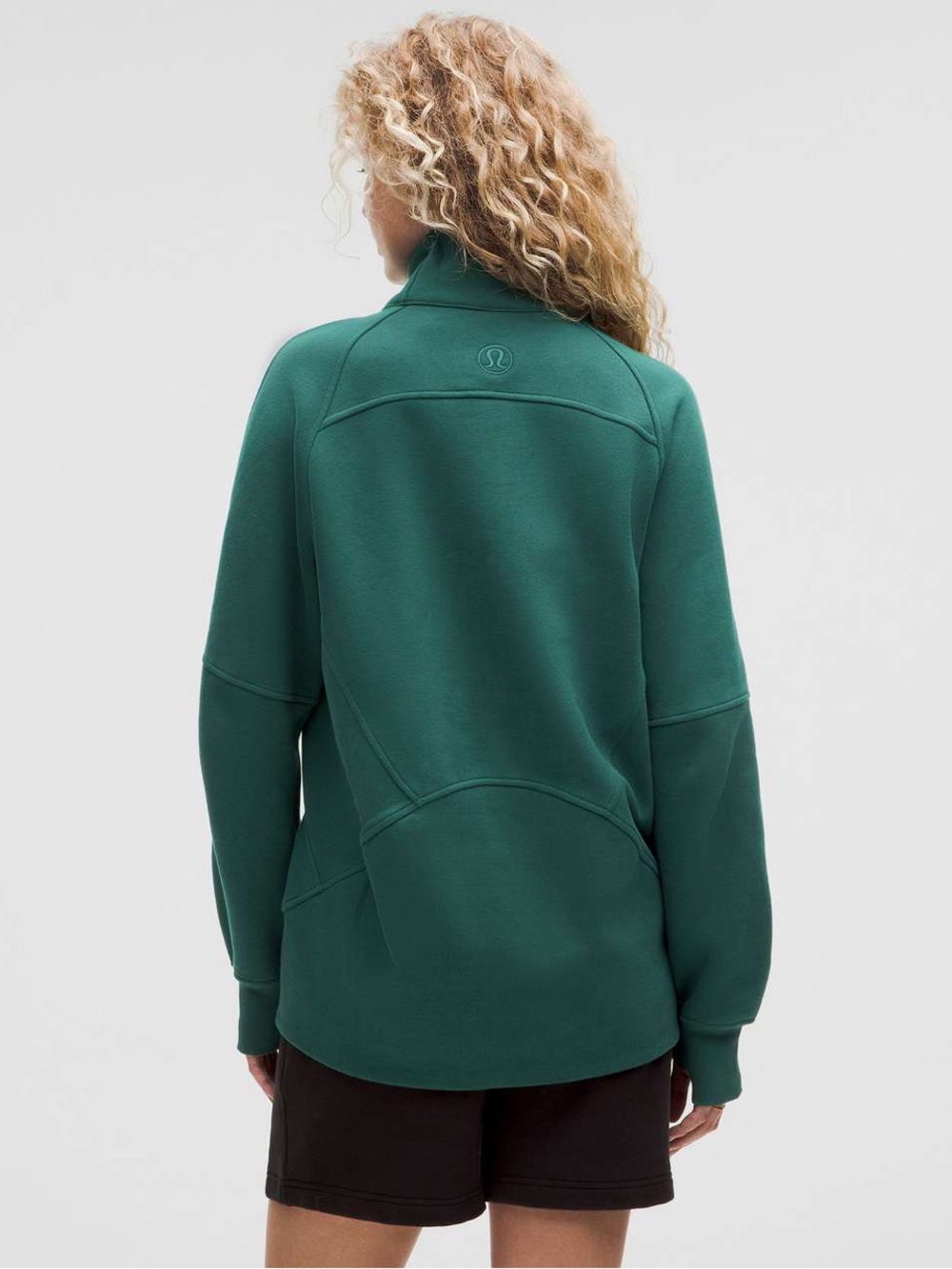 Lululemon Scuba Oversized Funnel-Neck Half Zip Long Storm Teal XS/S - Picture 3 of 9